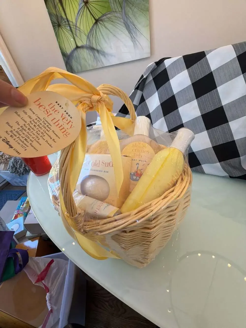 Vintage Disney Store Baby Pooh The Very Best Thing Bath Gift Basket Set 1996